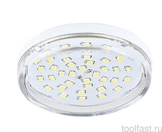 578324 Лампа Ecola Light GX53 LED 8,0W. Tablet 220V 4200K прозрачное стекло 27x75
